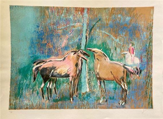 Paul Guiramand | Bouquet de fleurs et Citrons Lithograph signed