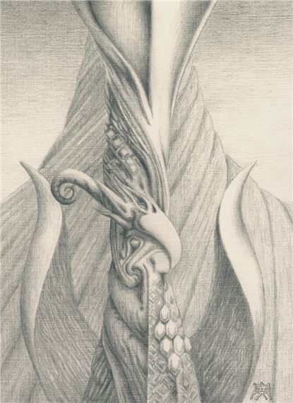 Flammenvogel. Graphit - Alexander Rudolf Kubiczek