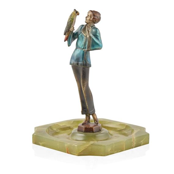 GIRL WITH A PARROT, CIRCA 1925 by Josef Lorenzl, circa 1925