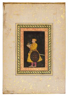 Asaf Khan holding Humayun’s turban, - Mughal School, 17th Century