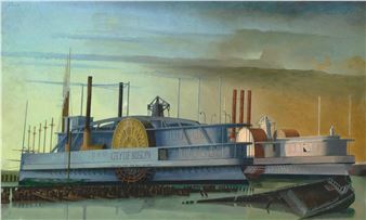 Last Port. Öl auf Leinwand. 1940. 46 x 76,5 cm. Gerahmt - T. Lux Feininger