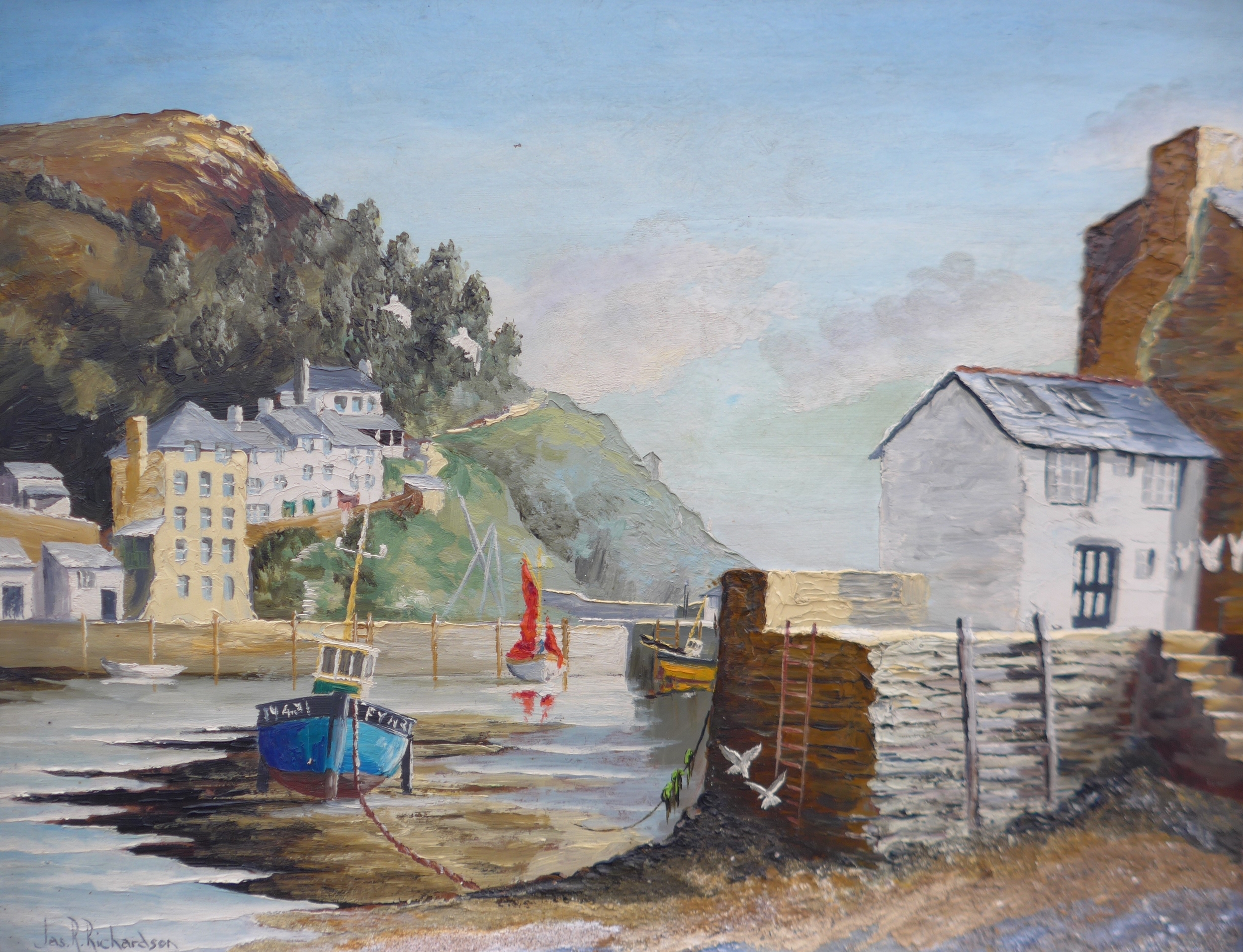 James R. Richardson | view of Polperro Harbour | MutualArt