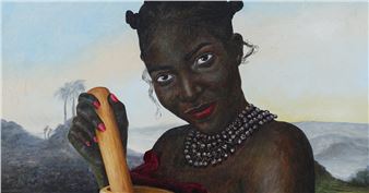 Bwambale Wesely: Crimson Embrace - Thierry Goldberg Gallery