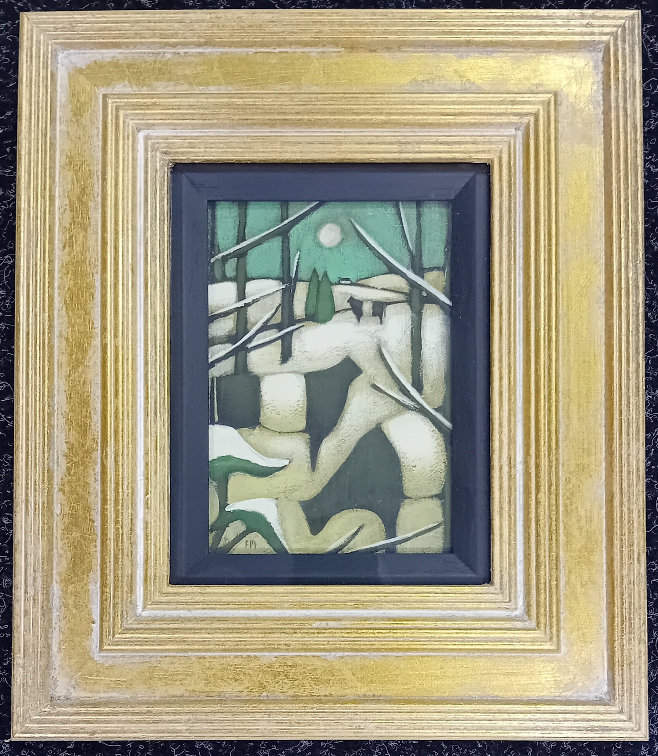 Artwork by Fiona Meller, Acrylic on board titled 'Winter Woods', Made of Acrylic on board