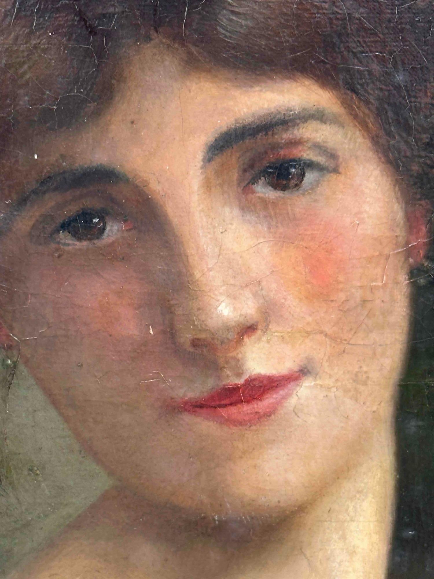 Henri Rondel | Continental School Portrait of a Maiden Oil on Canvas ...