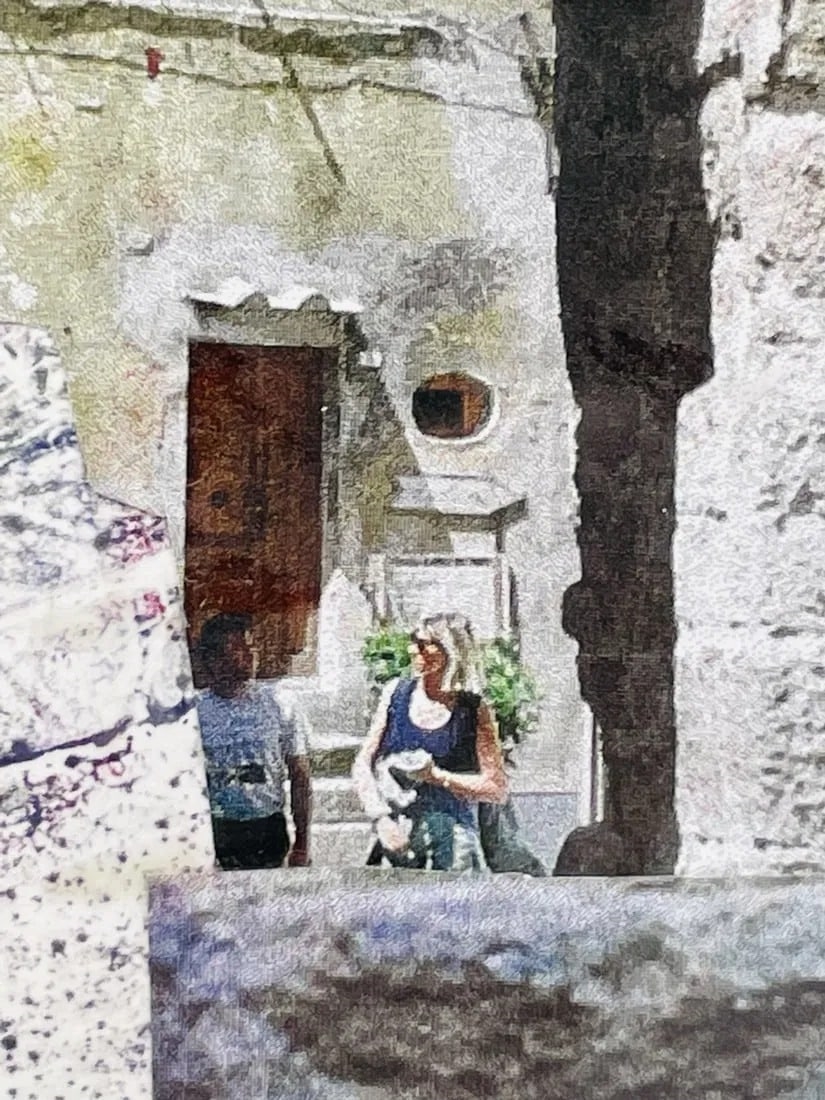 Artwork by Betty Warner Sheinbaum, Mixed Collage-Gouache by Betty Warner Sheinbaum Titled -Giglio I, Made of collage and gouache painting