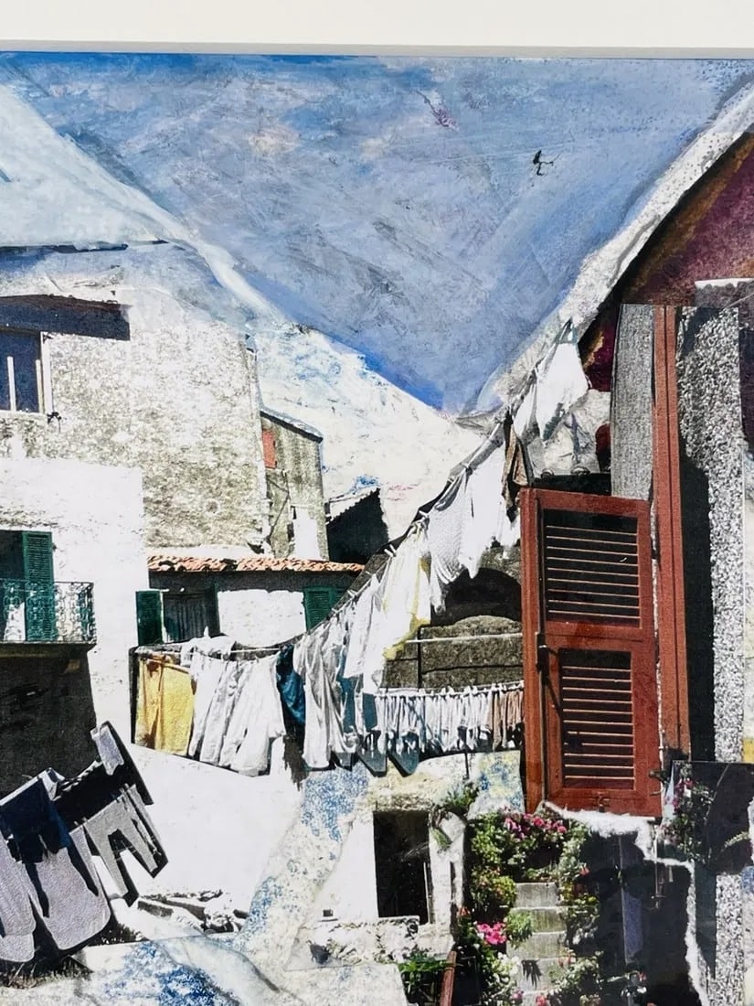 Artwork by Betty Warner Sheinbaum, Mixed Collage-Gouache by Betty Warner Sheinbaum Titled -Giglio I, Made of collage and gouache painting