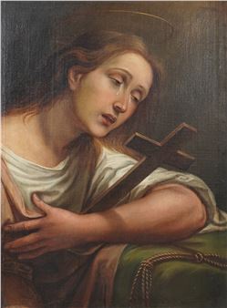 Saint triste et croix - Antoine Plamondon