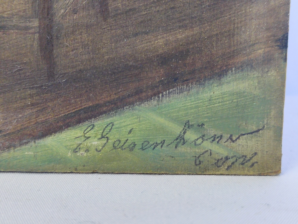 Artwork by E. Geisenstösser, Holländerin in der Stube, Made of oil on board