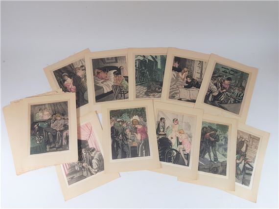 Curiosa : Lot de vingt cinq  dont certaines érotiques by Leon Courbouleix