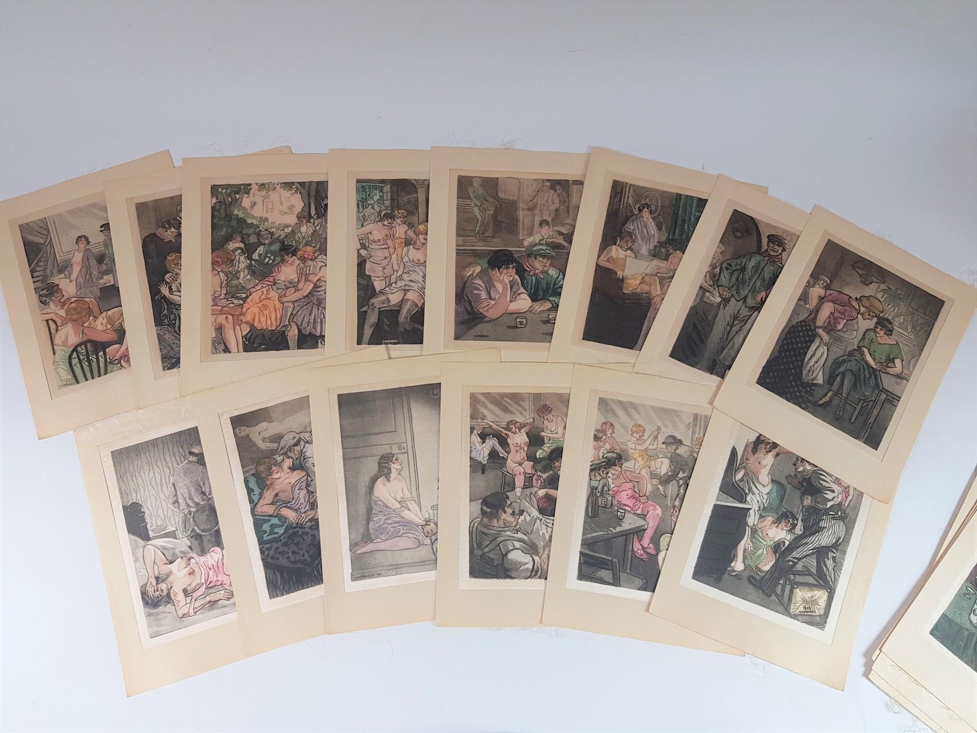 Artwork by Leon Courbouleix, Curiosa : Lot de vingt cinq  dont certaines érotiques, Made of illustrations