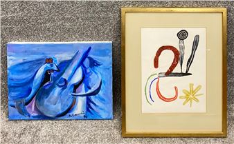 Amedeo Lanci (b.1943), a signed and dated oil on canvas, along with an unsigned framed and glazed - Amedeo Lanci