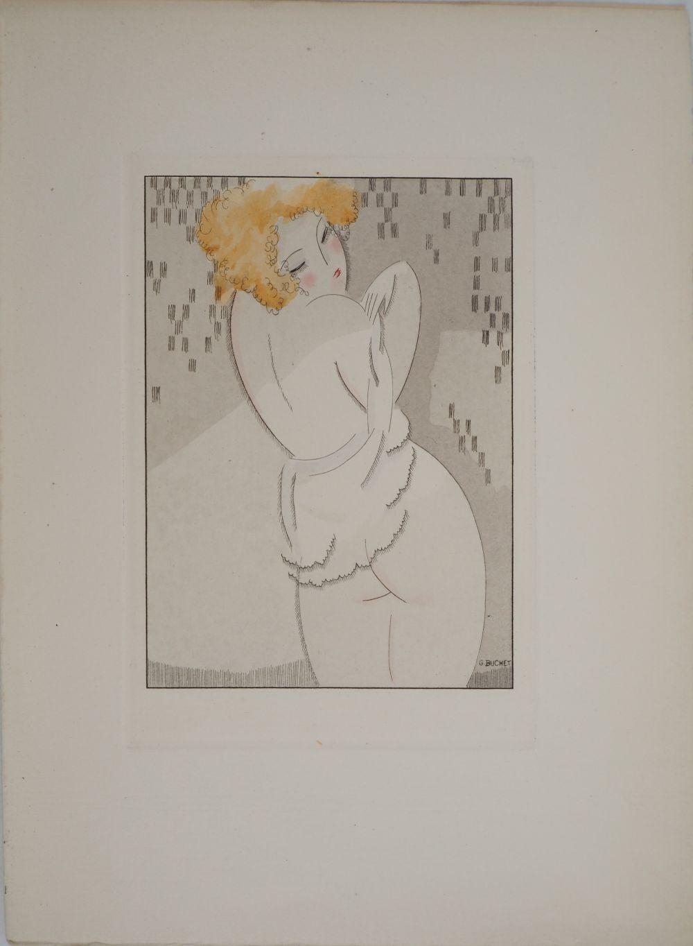Artwork by Gustave Buchet, Gustave BUCHET - The Intimidated Redhead, Made of Original etching