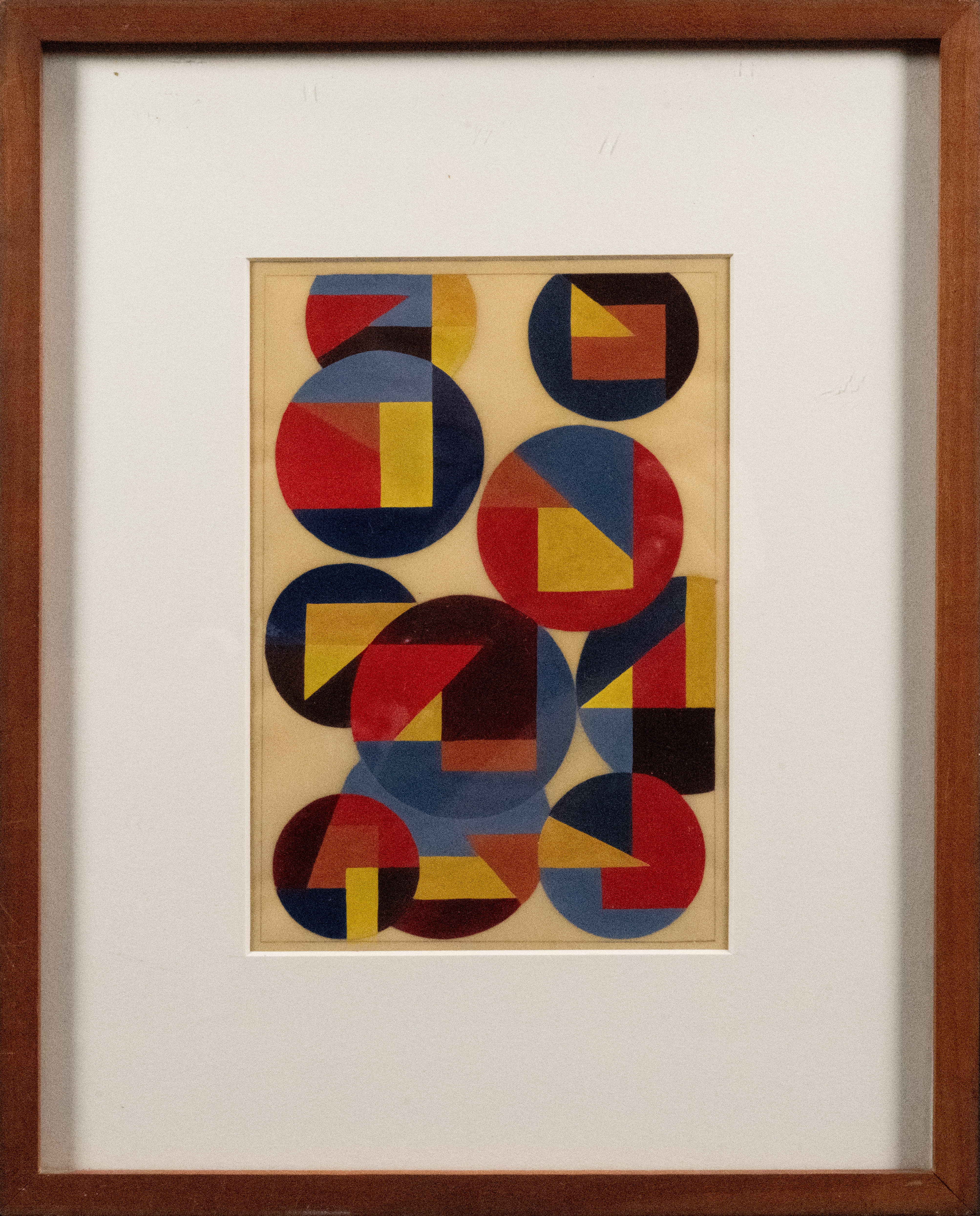 Artwork by Dionigi Cossu, Dionigi Cossu Abstract Geometric Composition, Made of Painting Watercolor and Gouache on Paper