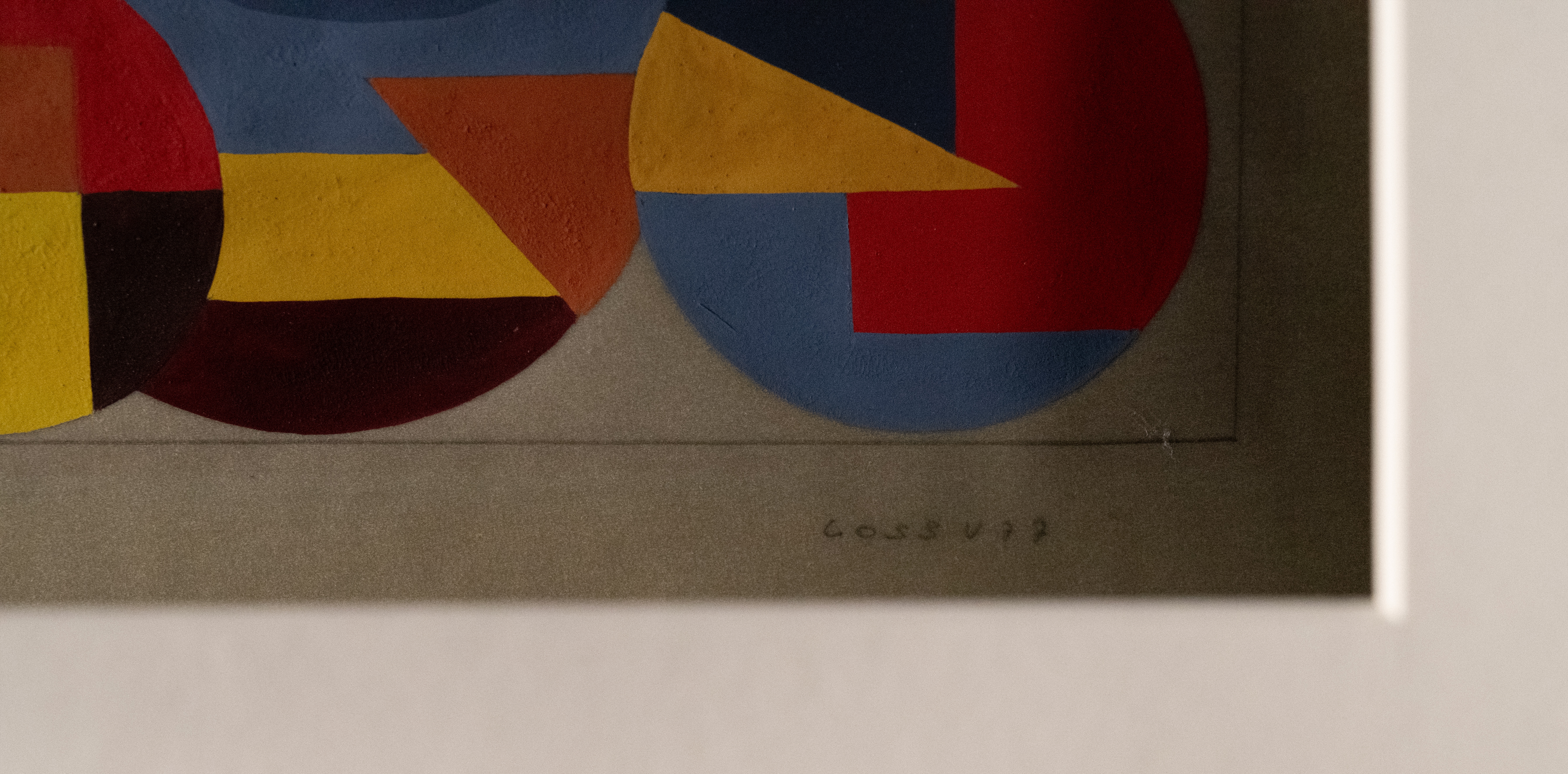 Artwork by Dionigi Cossu, Dionigi Cossu Abstract Geometric Composition, Made of Painting Watercolor and Gouache on Paper