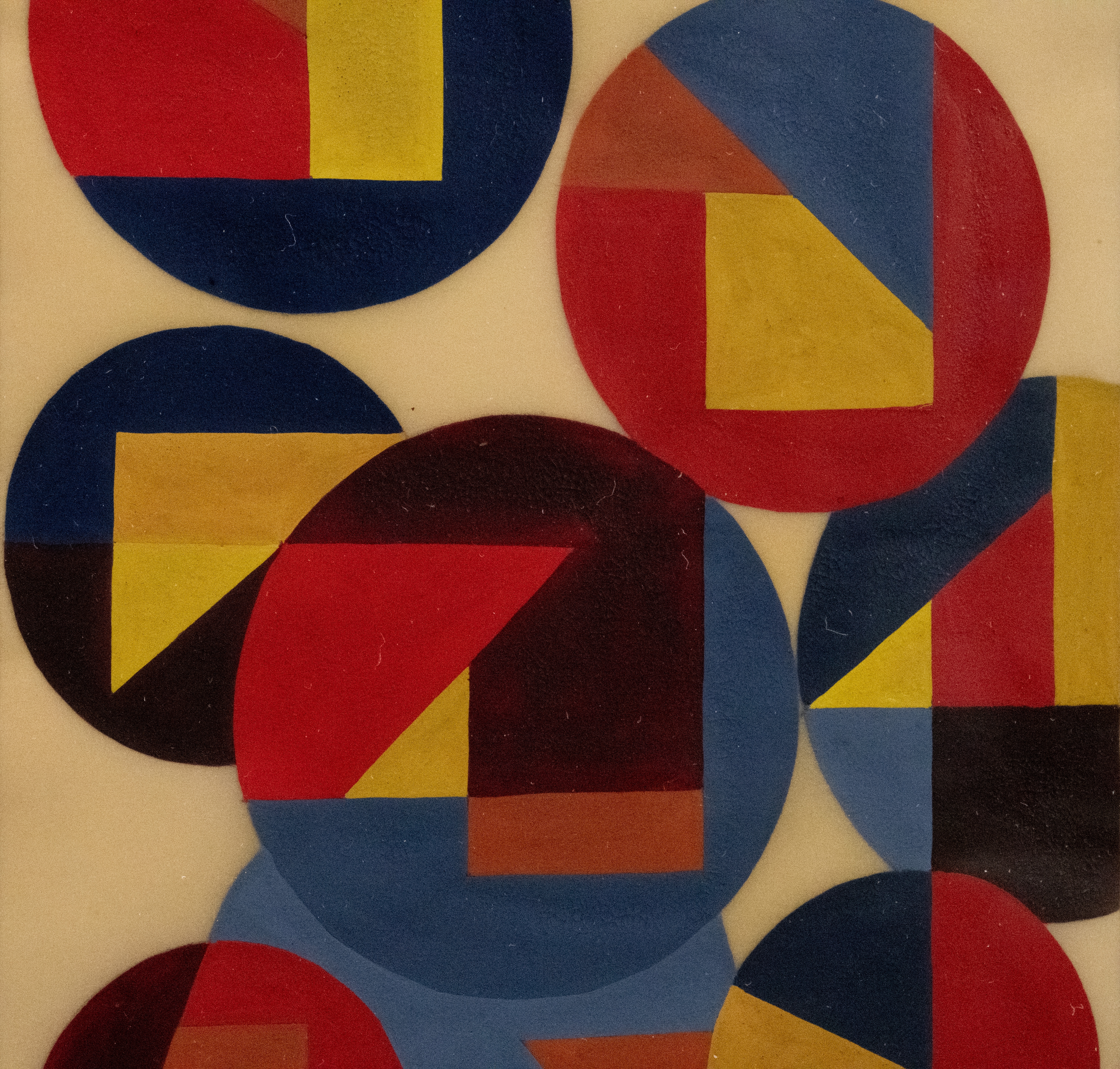 Artwork by Dionigi Cossu, Dionigi Cossu Abstract Geometric Composition, Made of Painting Watercolor and Gouache on Paper