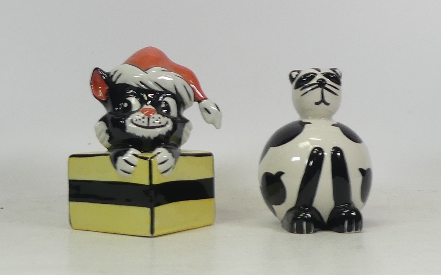 Lorna Bailey | Two Lorna Bailey Cat Figures including a Santa Hat Cat ...