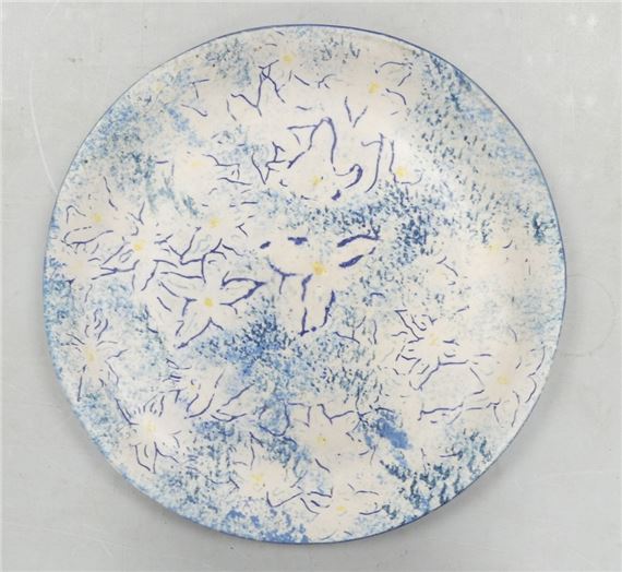 Lise B. Moorcroft Central College of Art & Design Inlaid Floral Plate. Diameter: 30cm by Lise B. Moorcroft