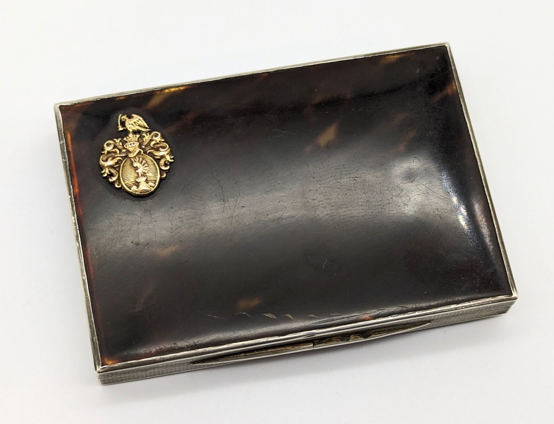 Sterling | ANTIQUE STERLING SILVER TORTOISESHELL CARD CASE | MutualArt