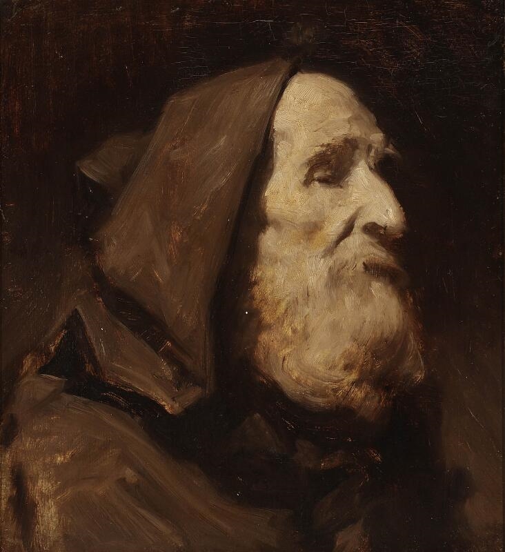 Frans Schwartz | Portrait of a monk seen in profile (2017) | MutualArt