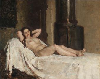 Julius Paulsen | Hvilende model (1915) | MutualArt
