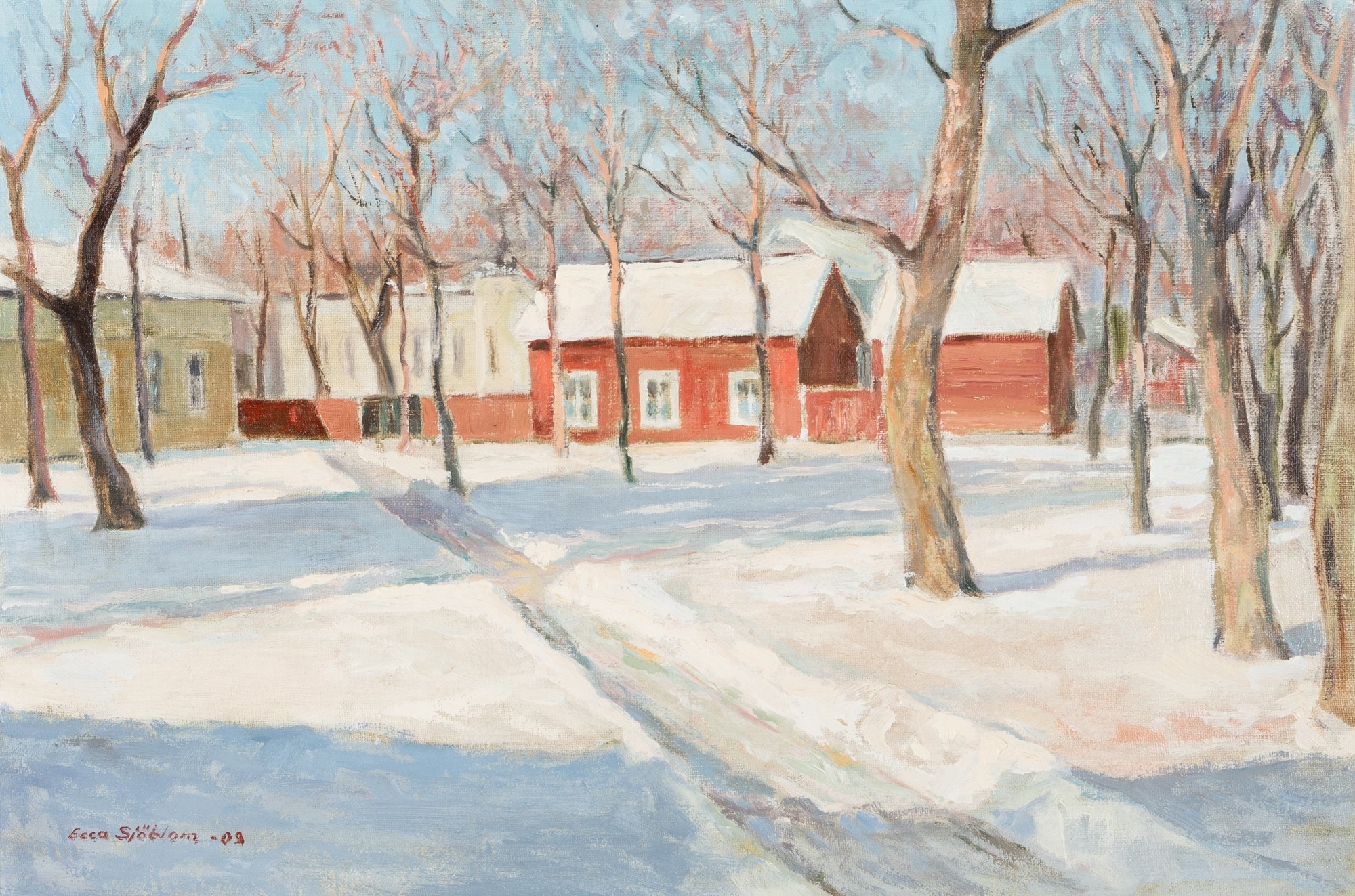 Artwork by Ecca Sjöblom, Landscape, Made of oil