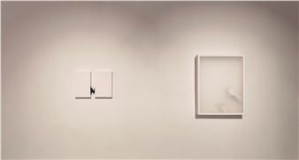 Installation view of Muhanned Cader exhibition at Talwar Gallery, New Delhi.
