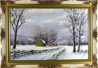 Untitled: Rural Winter Scene - Saverio Tralli