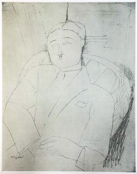 Amedeo Modigliani | Amedeo Modigliani - Untitled portrait of a Man in a ...