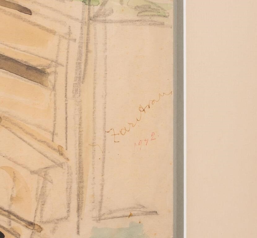 Joseph Zaritzky | Joseph Zaritsky Tel Aviv Coast Watercolor, 1942 (1942 ...