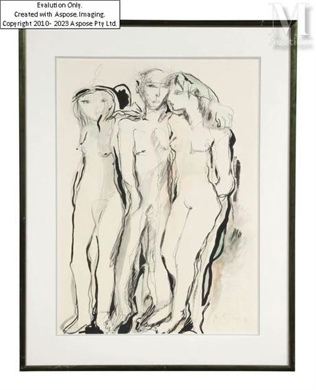 Trois personnages by Brigitte Simon