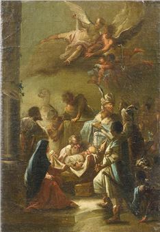 The Adoration of Jesus by the Three Kings - Johann Christian Wink