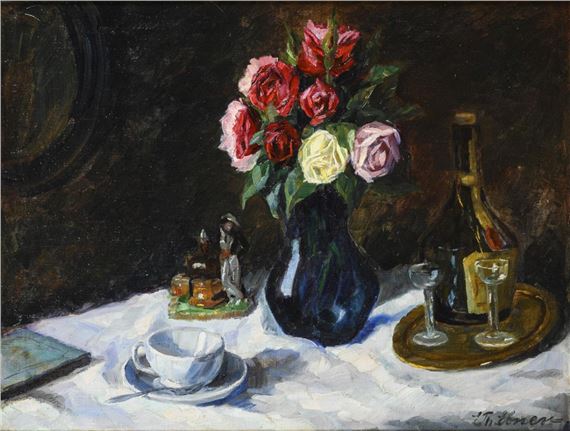 Still life with roses - Emil Ebner