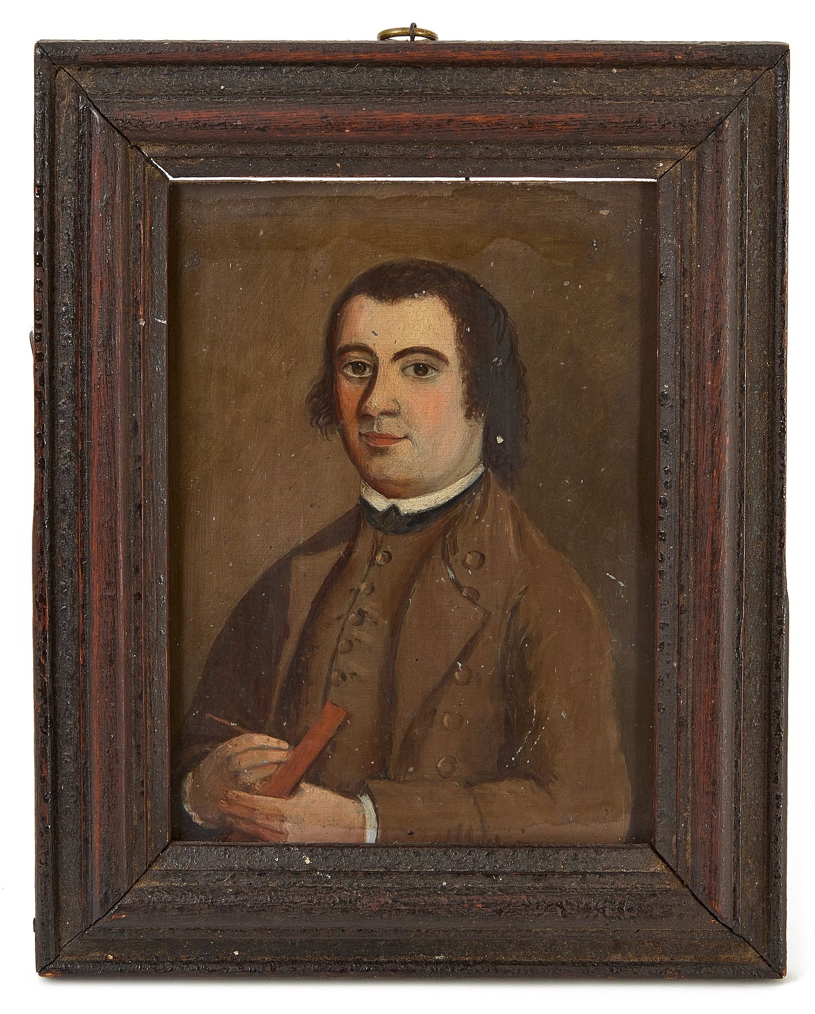 Artwork by American School, 17th Century, Portrait of Rufus Ward III, Made of Oil on wood panel