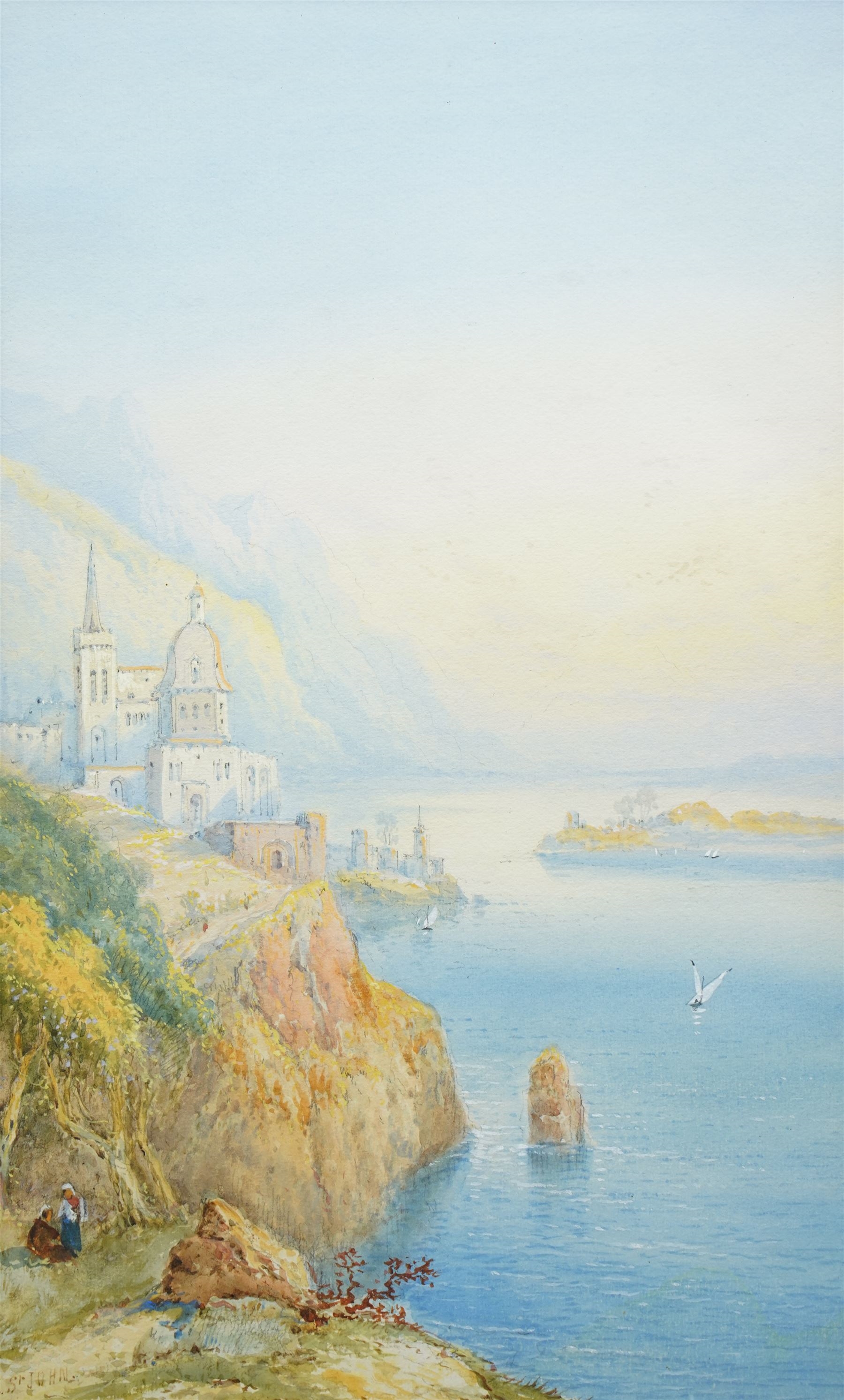 Artwork by Edwin St. John, Edwin St John (British 1878-1961): 'Lake Lugano', Made of watercolour
