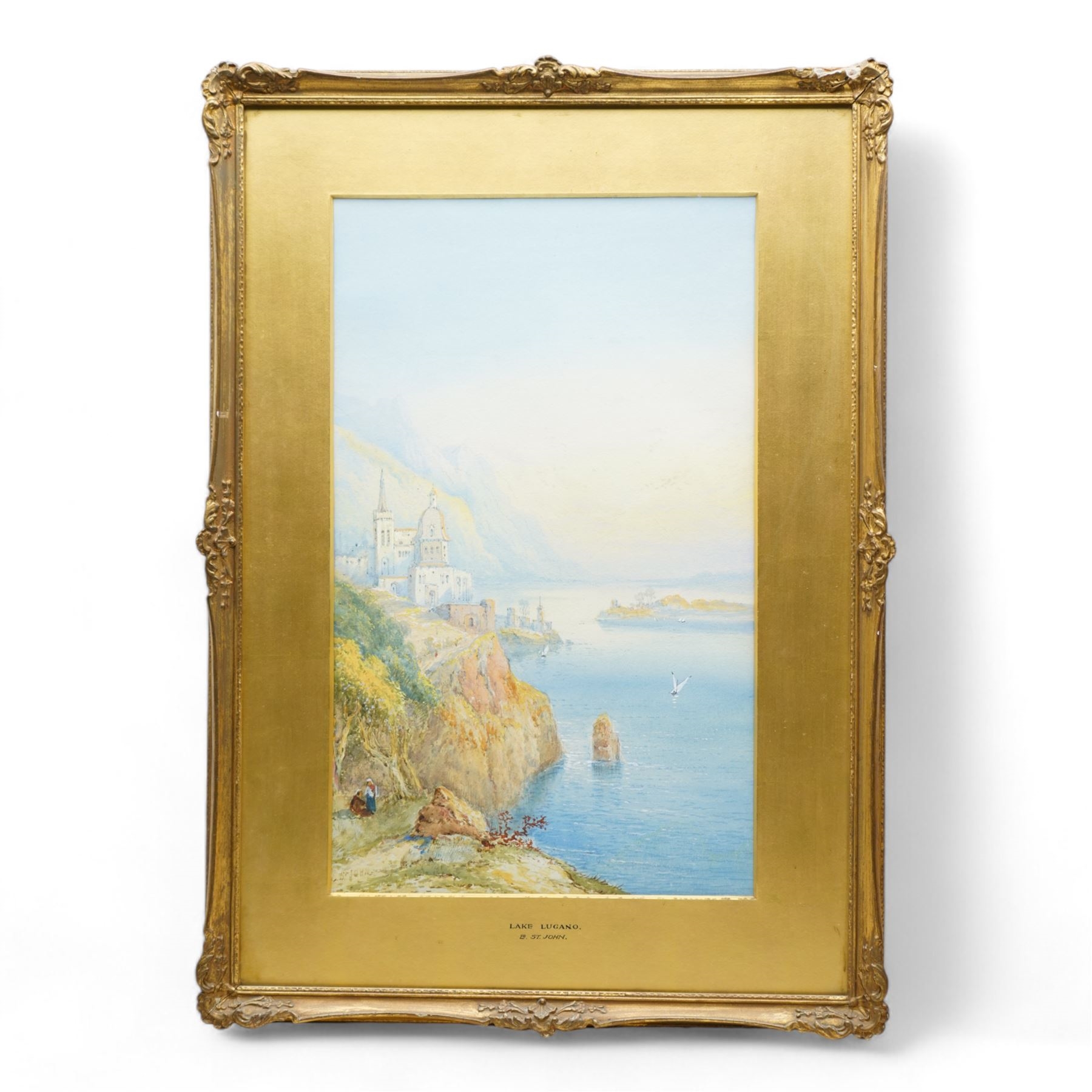 Artwork by Edwin St. John, Edwin St John (British 1878-1961): 'Lake Lugano', Made of watercolour