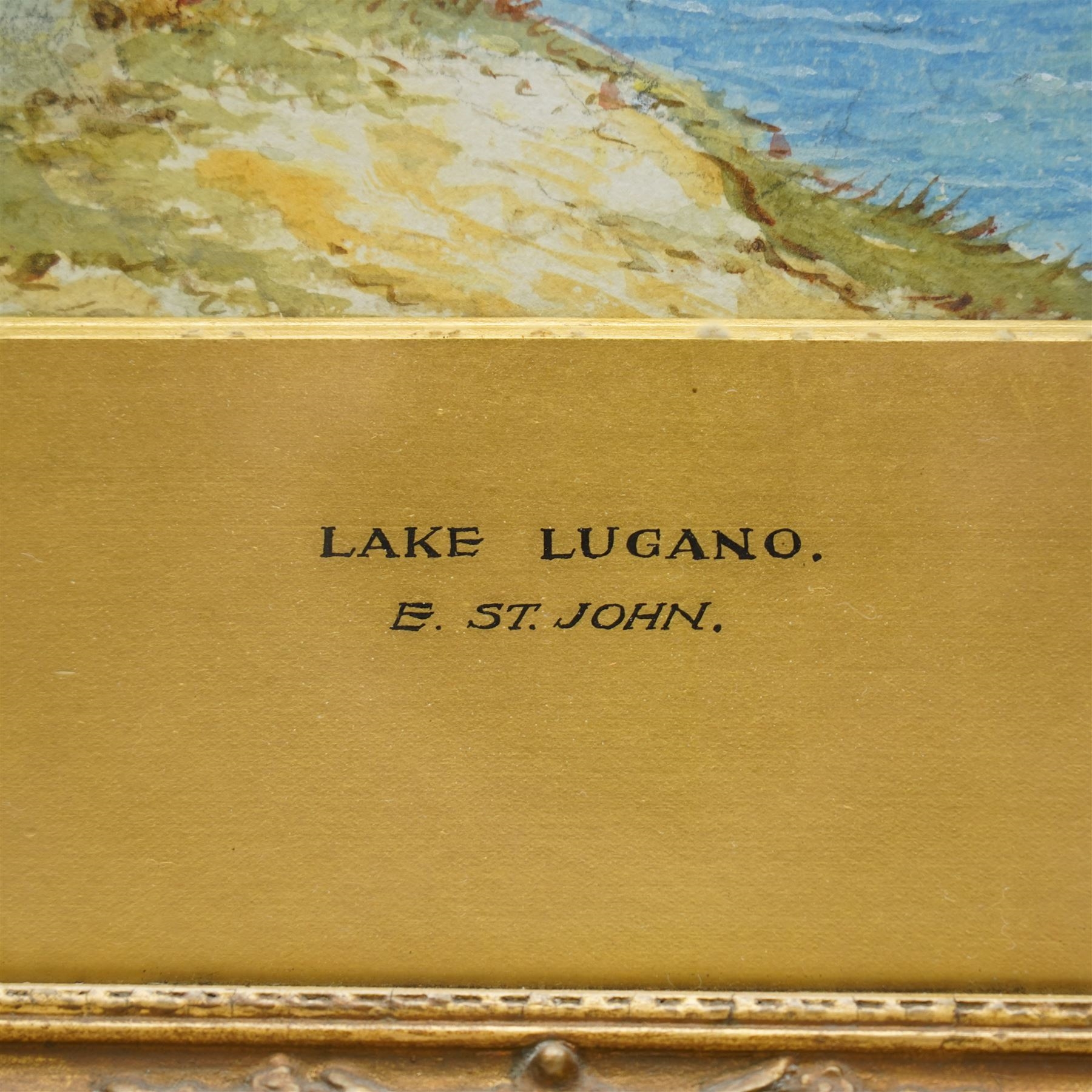 Artwork by Edwin St. John, Edwin St John (British 1878-1961): 'Lake Lugano', Made of watercolour