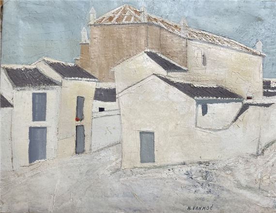 Henri Van Moé (1930-1989) Antequera, Oil on canvas Signed lower right Titled on back H: 50x65 cm - Henri Van Moé