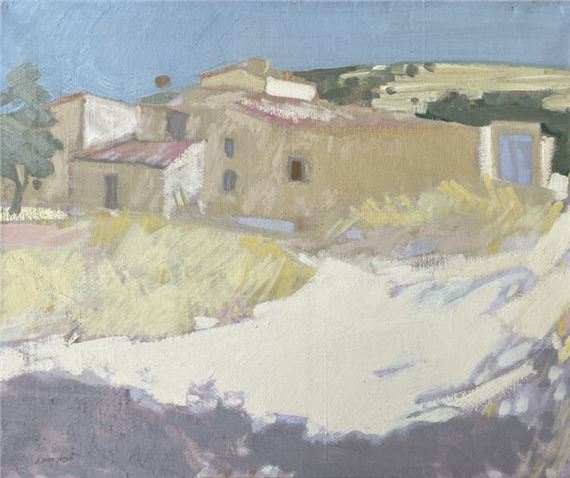 Henri Van Moé (1930-1989) Sans titre (Paysage au hameau), Oil on canvas Signed lower left H: 54x64.5 cm by Henri Van Moé