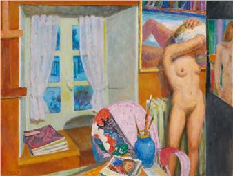 le modèle dans l’atelier - le soir - Jean Sylvain Fontaine