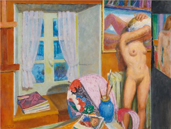 le modèle dans l’atelier - le soir