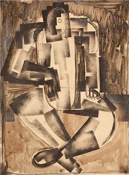 Sitzender Mann - Wladimir Lebedew