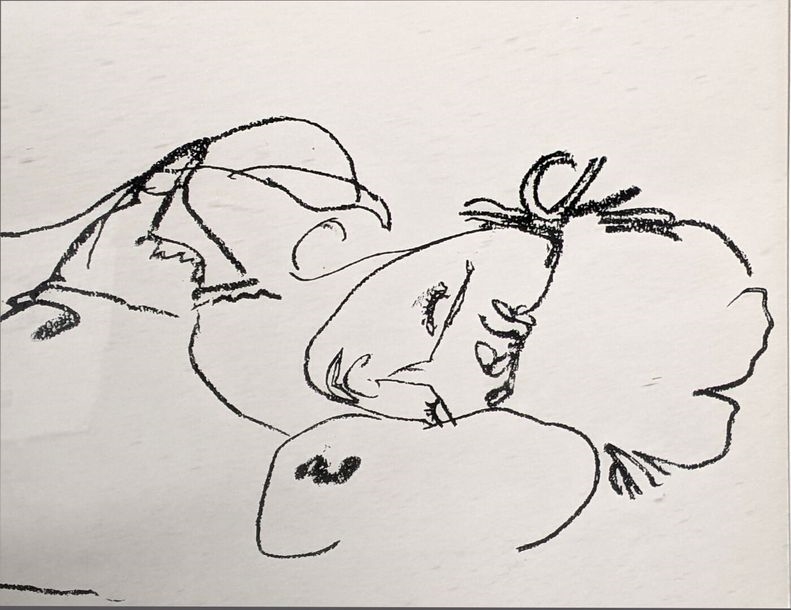 Egon Schiele: Deux filles s'embrassant, 1915. Impression d'art, Image