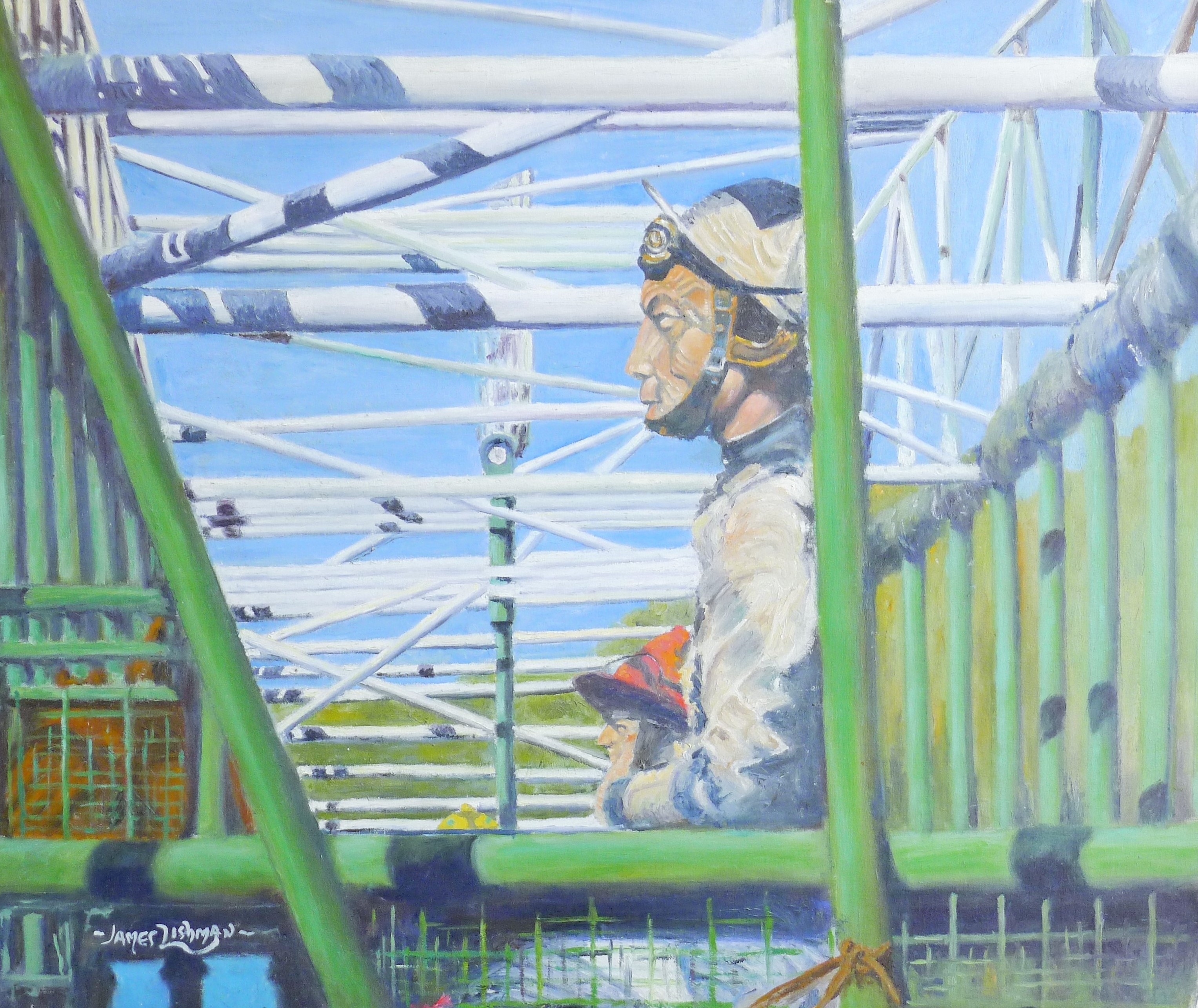 Artwork by Lester Piggott, Lester Piggott's Last Race, Made of oil on canvas