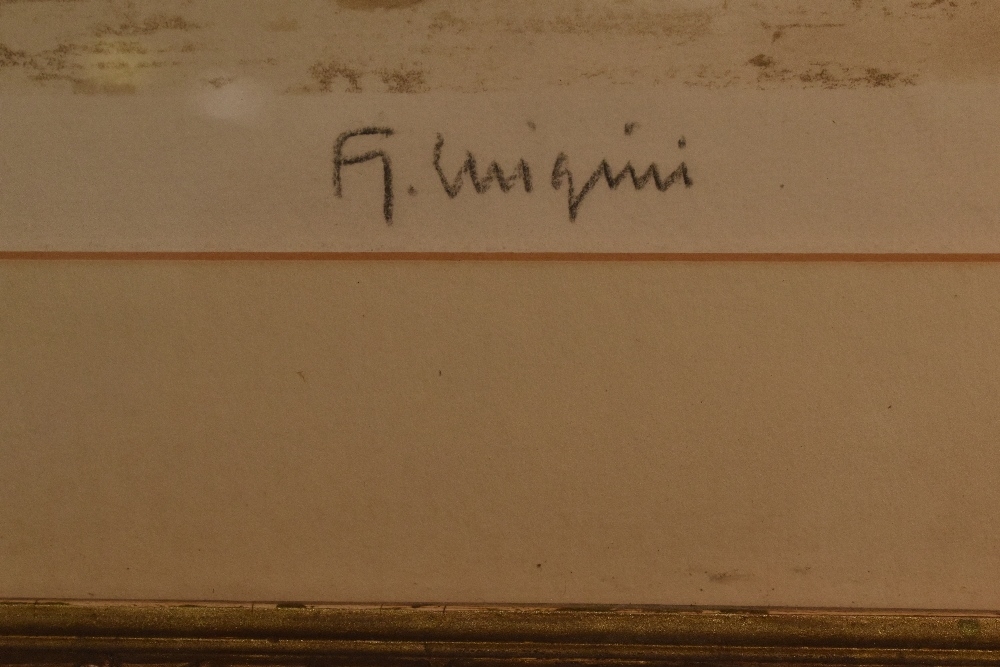 Artwork by Ferdinand-Jean Luigini, Work horses in a harbour, Made of aquatint