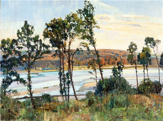 Uferlandschaft an der Isar by Bernhard Buttersack, 1917
