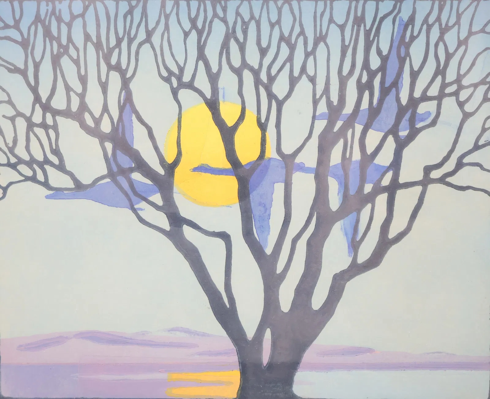 Artwork by Leonard Hutchinson, Goin' Home, Made of Colour woodblock