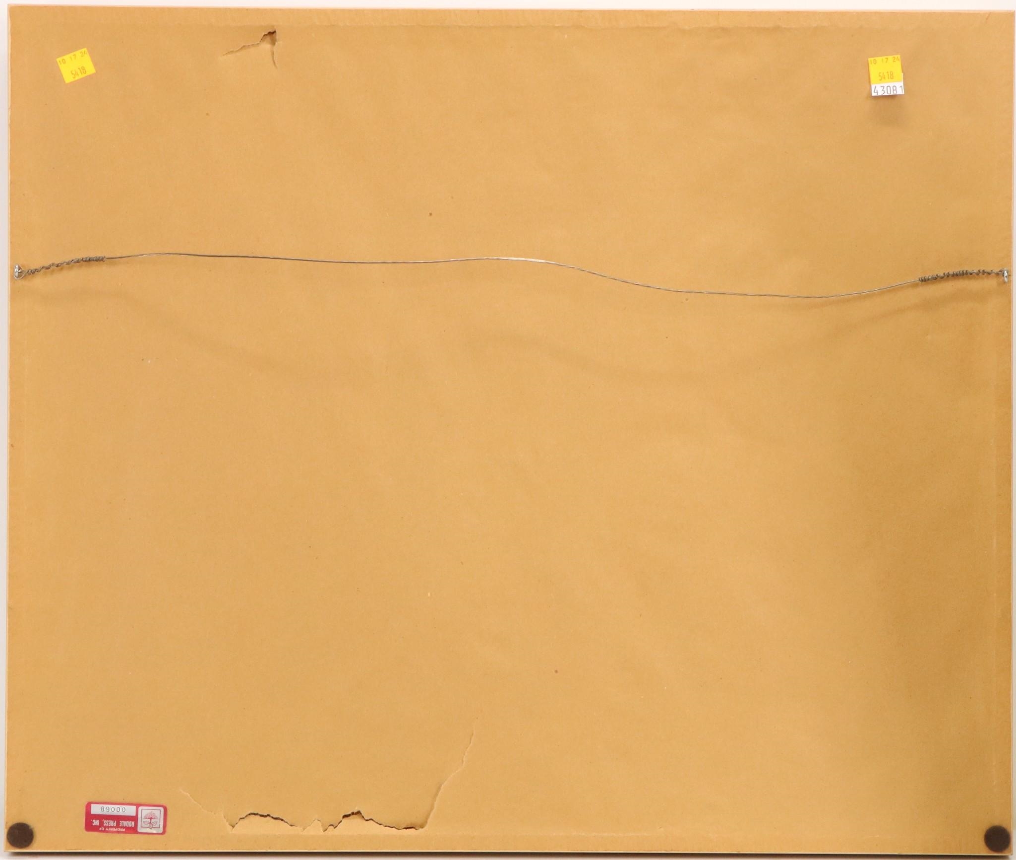 Artwork by Jean Claude Severe, Haitian folk art landscape, Made of Oil on board