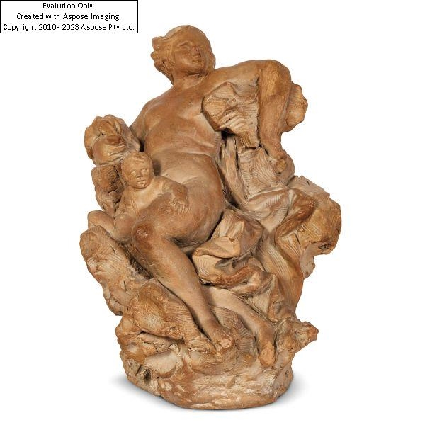 Artwork by Giusto Le Court, Giusto Le Court, Venus and Cupid, circa 1670, terracotta,, Made of terracotta