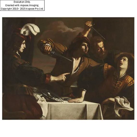 Workshop of Giovanni Francesco Barbieri, known as Guercino, THE BANQUET OF ABSALOM by Il Guercino, October 2024